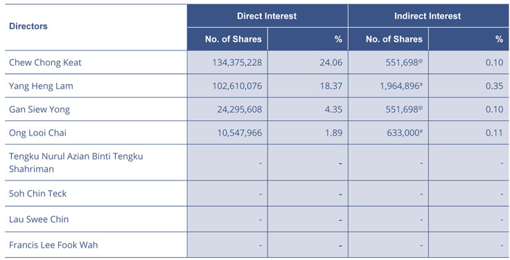 Directors' Shareholdings